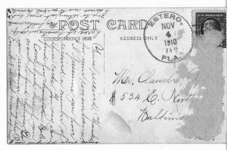 Opposite side of postcard